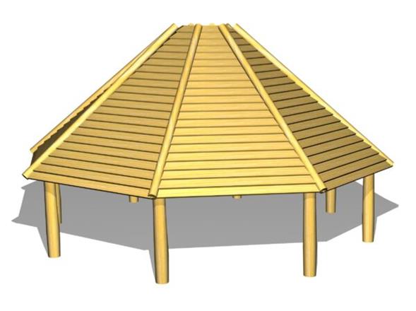 Multihus 8-kantet Ø5,0 m