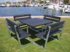 4-kant i sort Genbrugsplast